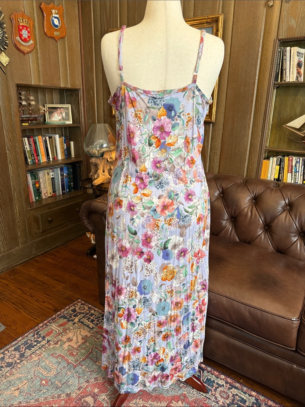 Johnny Was Mazzy Ruched Dress Flora Embroidered Maxi Dress - Picture 10 of 15